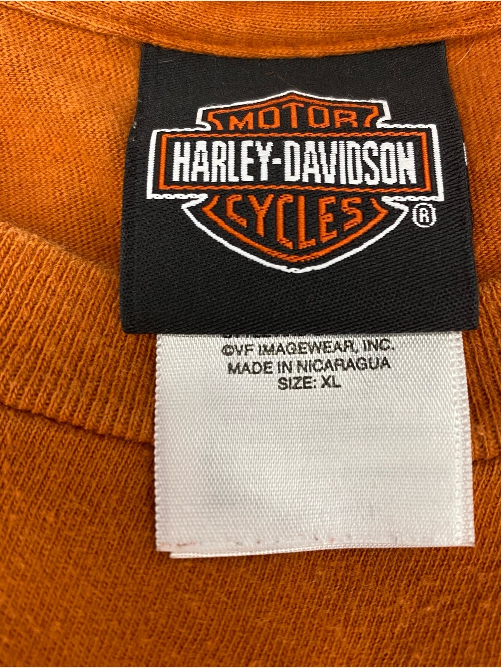 Harley-Davidson Orange XL T-shirt , 2010 Orlando FL - Picture 3 of 4